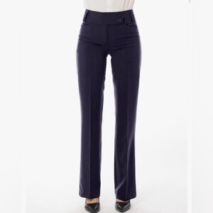 Design by Olivia Womens Relaxed Bootcut Pants Trousers Navy Blue Size 8 New Tags